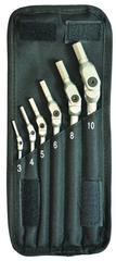 6 Piece - 3 - 10mm -Chrome HexPro Pivot Head Hex Wrench Set - Top Tool & Supply