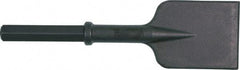 Ingersoll-Rand - 5" Head Width, 18" OAL, 1-1/8" Shank Diam, Asphalt Cutter Chisel - Hex Drive, Hex Shank, Steel - Top Tool & Supply