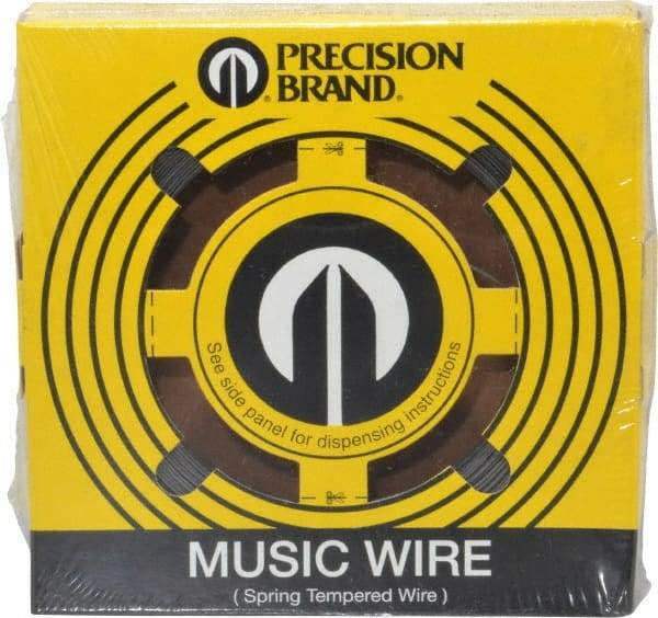 Value Collection - 13 Gage, 0.031 Inch Diameter x 391 Ft. Long, High Carbon Steel, Tempered Music Wire Coil - ASTM A228, 1 Lb. Shipping Weight - Top Tool & Supply