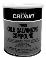 Crown - 32 oz Zinc Cold Galvanizing Compound - Comes in Bottle, Food Grade - Top Tool & Supply