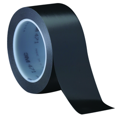 List 471 4" x 36 yds Vinyl Tape - Black - Top Tool & Supply