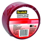 List 660 1" x 72 yds Light Duty Packaging Tape - Red - Top Tool & Supply