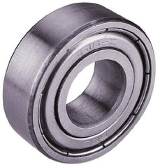 Value Collection - 7/16" Bore Diam, 1-3/8" OD, Double Shield Semi Ground Extra Light Radial Ball Bearing - 7/16" Wide, 1 Row, Round Bore, 746 Lb Static Capacity, 1,526 Lb Dynamic Capacity - Top Tool & Supply