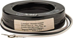 Simpson Electric - 2 VA Burden, 750 Amp AC Input, 5 Amp AC Output, 50 to 400 Hz, Panel Meter Donut Current Transformer - Screw Terminal, For Use with AC Ammeter - Top Tool & Supply