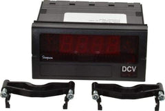 Simpson Electric - 3-1/2 Digits, Digital LED, DC Voltmeter, Panel Meter - 50/60 Hz, 10 Megohms, 120 VAC, 20 VDC, Red - Top Tool & Supply