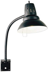 Electrix - 22 Inch, Gooseneck, Bracket Mounted, Incandescent, Black, General Purpose Task Light - 100 Watt, Nonmagnifying - Top Tool & Supply