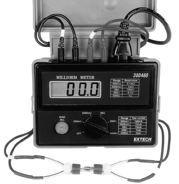 Extech - Electrical Insulation Resistance Testers & Megohmmeters Display Type: Digital LCD Power Supply: 110 VAC - Top Tool & Supply