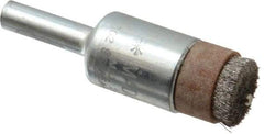 Anderson - 1/2" Brush Diam, Crimped, End Brush - 1/4" Diam Shank, 3/32" Pilot Diam, 20,000 Max RPM - Top Tool & Supply