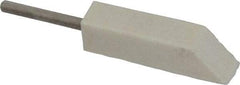 Made in USA - 3/8" Diam, 1/8" Shank Diam, Taper Shaped Mounted Bob - Medium Density, 1-1/2" Head Length, 1-1/2" Shank Length, Wool Felt, for Reciprocating Tools - Top Tool & Supply