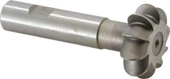 Whitney Tool Co. - 5/16" Radius, 11/16" Circle Diam, 1-3/4" Cutter Diam, Shank Connection, Convex Radius Cutter - 3/4" Shank Diam, 4" OAL, High Speed Steel, Uncoated, Profile Ground, 10 Teeth, Weldon Flat - Top Tool & Supply