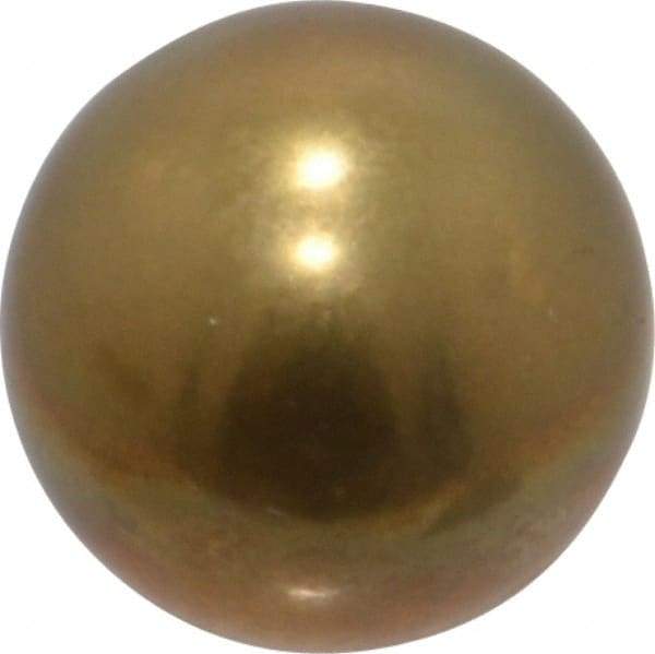 Value Collection - 7/16 Inch Diameter Brass Ball - 0.0002 Inch Sphericity, Grade 200, 75 to 87 B Hardness - Top Tool & Supply