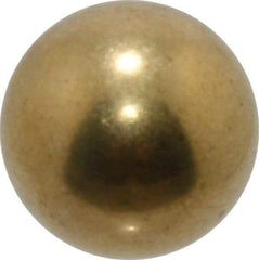 Value Collection - 5/8 Inch Diameter Brass Ball - 0.0002 Inch Sphericity, Grade 200, 75 to 87 B Hardness - Top Tool & Supply