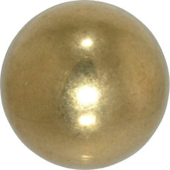 Value Collection - 3/4 Inch Diameter Brass Ball - 0.0002 Inch Sphericity, Grade 200, 75 to 87 B Hardness - Top Tool & Supply