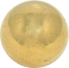 Value Collection - 1 Inch Diameter Brass Ball - 0.0002 Inch Sphericity, Grade 200, 75 to 87 B Hardness - Top Tool & Supply