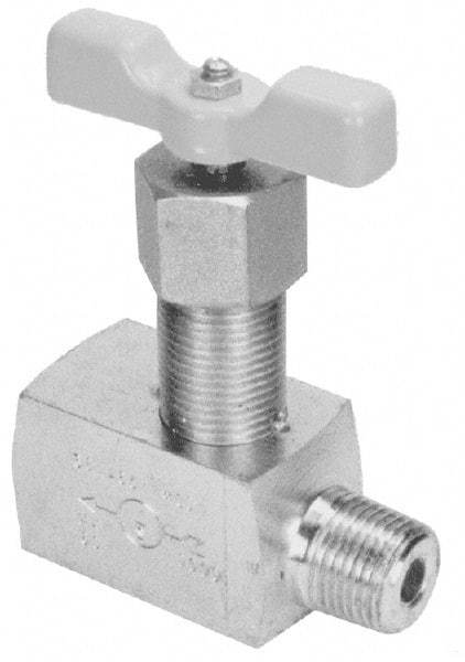 Value Collection - 3/4" Pipe, Inline Hard Seat Needle Valve - FNPT x FNPT Ends, Alloy Valve, 10,000 Max psi - Top Tool & Supply