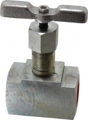 Value Collection - 1" Pipe, Inline Hard Seat Needle Valve - FNPT x FNPT Ends, Alloy Valve, 10,000 Max psi - Top Tool & Supply