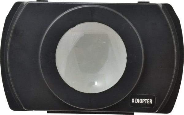 Electrix - 4 Diopter, 3" Wide, Task & Machine Light Magnifier Lens - Black, For Use with 7450 & 7452 Magnifiers - Top Tool & Supply