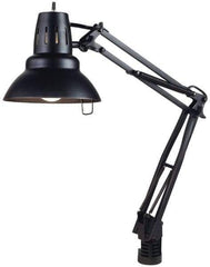 Electrix - 30 Inch, Spring Suspension, Clamp on, Incandescent, Black, Desk Light - 100 Watt, Nonmagnifying - Top Tool & Supply