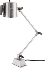 Electrix - 32 Inch, Swing Arm, Direct Mounted, Halogen, Gray, Desk Task Light - 55 Watt, 12 Volt, Nonmagnifying - Top Tool & Supply