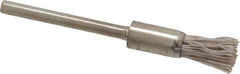 Osborn - 600 Grit, 1/4" Brush Diam, End Brush - Super Fine Grade, 1/8" Diam Shank, 6,000 Max RPM - Top Tool & Supply