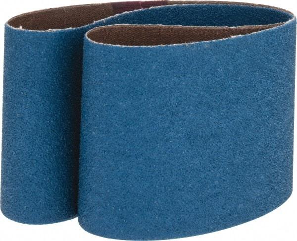 Made in USA - 3" Wide x 24" OAL, 60 Grit, Zirconia Alumina Abrasive Belt - Zirconia Alumina, Medium, Coated, X Weighted Cloth Backing - Top Tool & Supply