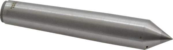 Made in USA - Carbide-Tipped Alloy Steel Standard Point Solid Dead Center - 2MT Morse Taper, 4-3/16" OAL - Top Tool & Supply