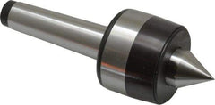 Bison - MT3 Taper Shank, 2.2" Head Diam 925 Lb Capacity Live Center - 4,000 Max RPM, 0.98" Point Diam, 1.12" Point Len, 925 Lb Max Workpc, 6.14" OAL, 1.12" Long Tip, Standard Point - Top Tool & Supply