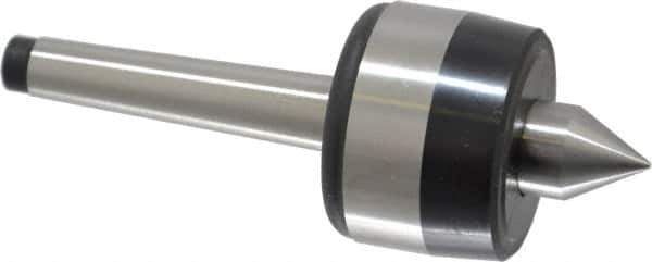 Bison - MT1 Taper Shank, 1-1/2" Head Diam 220 Lb Capacity Live Center - 5,000 Max RPM, 0.59" Point Diam, 0.7" Point Len, 220 Lb Max Workpc, 4.07" OAL, 0.7" Long Tip, Standard Point - Top Tool & Supply