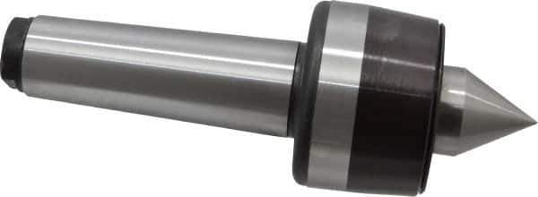 Bison - MT5 Taper Shank, 3.35" Head Diam 4,400 Lb Capacity Live Center - 2,500 Max RPM, 1.61" Point Diam, 1.77" Point Len, 4,400 Lb Max Workpc, 9.33" OAL, 1.77" Long Tip, Standard Point - Top Tool & Supply