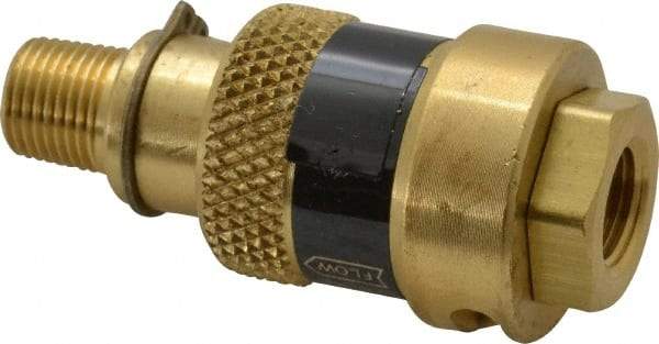 Coilhose Pneumatics - 1/8" Pipe, FNPT x MNPT, Brass Lockout Valve - 150 Max psi, Brass Sleeve - Top Tool & Supply