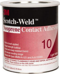 3M - 1 Gal Can Amber Contact Adhesive - Series 10, 30 min Working Time, Bonds to Cardboard, Ceramic, Foam, Glass, Metal, Paper & Wood - Top Tool & Supply