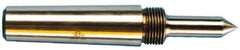 Riten - 1-3/4" Head Diam, Steel Standard Point Solid Dead Center - 5MT Morse Taper, 1-3/4" Point Diam, 2-15/32" Point Length - Top Tool & Supply