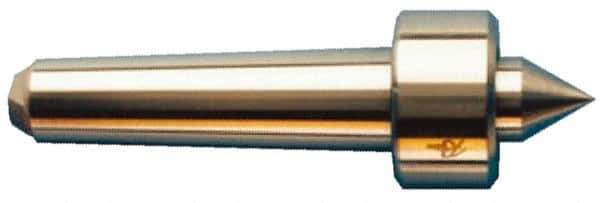 Riten - Straight Shank, 2-1/8" Head Diam 6,750 Lb Capacity Live Center - 1,000 Max RPM, 1-3/16" Long Case, 1" Point Diam, 1" Point Len, 1,800 Lb Max Workpiece, Standard Point - Top Tool & Supply