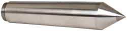 Riten - 0.475" Head Diam, Carbide-Tipped Steel Standard Point Solid Dead Center - 1MT Morse Taper, 0.475" Point Diam, 3-5/16" OAL - Top Tool & Supply