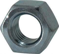 Value Collection - 1/2-13 UNC Steel Right Hand Hex Nut - 3/4" Across Flats, 7/16" High, Zinc Clear Finish - Top Tool & Supply