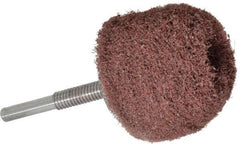 Superior Abrasives - 2" Diam x 2" Thick, Mounted Polishing Wheel - Medium Grade, 1/4" Shank Diam - Top Tool & Supply