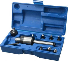 Interstate - 7 Point, 480 Lb Max Workpiece, 6-13/16" OAL, 1-11/16" Head Diam, Tool Steel, Live Center & Point Set - 3MT Taper, Interchangeable - Top Tool & Supply