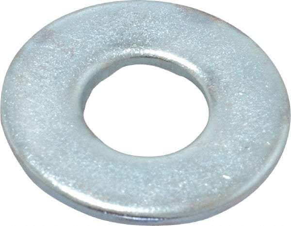 Value Collection - 3/8" Screw, Steel USS Flat Washer - 0.433" ID x 1.03" OD, 0.104" Thick, Zinc-Plated Finish - Top Tool & Supply