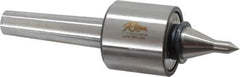 Riten - MT3 Taper Shank, 2-1/8" Head Diam 3,400 Lb Capacity Live Center - 6,000 Max RPM, 2" Head Length, 3/8" Point Diam, 2" Point Len, 310 Lb Max Workpc, 2" Tip Diam, Long Point - Top Tool & Supply