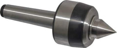 Royal Products - MT3 Taper Shank, 2.33" Head Diam 4,870 Lb Capacity Live Center - 5,000 Max RPM, 1-3/4" Head Length, 1" Point Diam, 1.22" Point Len, 970 Lb Max Workpc, 6-13/32" OAL, Standard Point - Top Tool & Supply