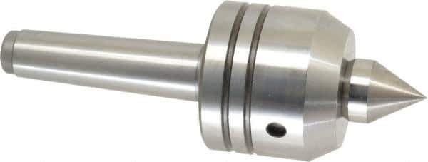 Royal Products - MT3 Taper Shank, 2-3/8" Head Diam 1,640 Lb Capacity Live Center - 5,000 Max RPM, 2.07" Head Length, 1" Point Diam, 1-1/4" Point Len, 500 Lb Max Workpc, 6-13/16" OAL, Changeable Standard Point - Top Tool & Supply