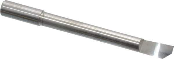 Accupro - 0.18" Min Bore Diam, 1-1/2" Max Bore Depth, 3/16 Shank Diam, Helical Boring Bar - Right Hand Cut, Solid Carbide, Bright Finish - Exact Industrial Supply