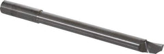 Accupro - 0.48" Min Bore Diam, 4-1/2" Max Bore Depth, 1/2 Shank Diam, Helical Boring Bar - Right Hand Cut, Solid Carbide, Bright Finish - Exact Industrial Supply