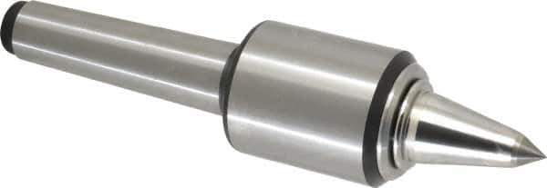 Royal Products - MT3 Taper Shank, 1.7" Head Diam 830 Lb Capacity Carbide Tipped Live Center - 12,000 Max RPM, 2.12" Head Length, 7/8" Point Diam, 1-3/4" Point Len, 180 Lb Max Workpc, 7-23/32" OAL, 3/8" Tip Diam, Long Point - Top Tool & Supply