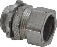 Thomas & Betts - 1/2" Trade, Die Cast Zinc Compression Straight EMT Conduit Connector - Noninsulated - Top Tool & Supply