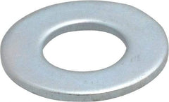 Value Collection - 3/8" Screw, Steel SAE Flat Washer - 13/32" ID x 13/16" OD, 1/16" Thick, Zinc-Plated Finish - Top Tool & Supply