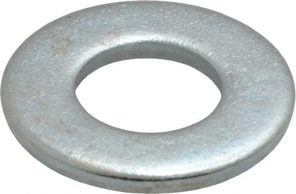 Value Collection - 1/2" Screw, Steel SAE Flat Washer - 17/32" ID x 1-1/16" OD, 3/32" Thick, Zinc-Plated Finish - Top Tool & Supply