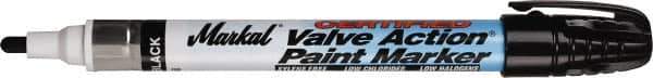 Markal - Black Paint Marker - Fiber Medium Tip, Alcohol Base Ink - Top Tool & Supply