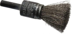 Osborn - 1/2" Brush Diam, Crimped, End Brush - 1/4" Diam Shank, 25,000 Max RPM - Top Tool & Supply