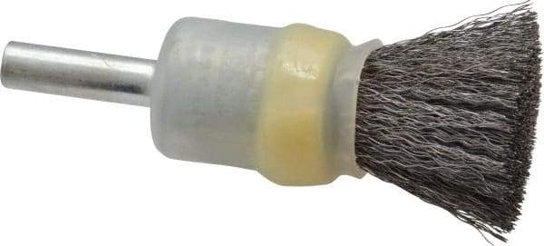 Osborn - 1/2" Brush Diam, Crimped, End Brush - 1/4" Diam Shank, 25,000 Max RPM - Top Tool & Supply